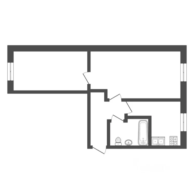 2-к кв. Тюменская область, Тюменский муниципальный округ, пос. ... - Фото 2