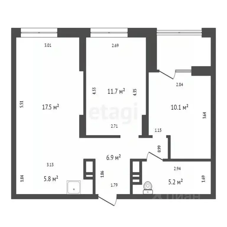 3-к кв. Красноярский край, Красноярск ул. 78-й Добровольческой ... - Фото 2