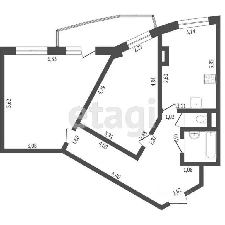 2-к кв. Санкт-Петербург просп. Энгельса, 97 (87.0 м) - Фото 1