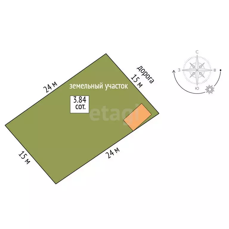 Дом в Отрадовский сельсовет, СНТ Берёзка (16 м) - Фото 1