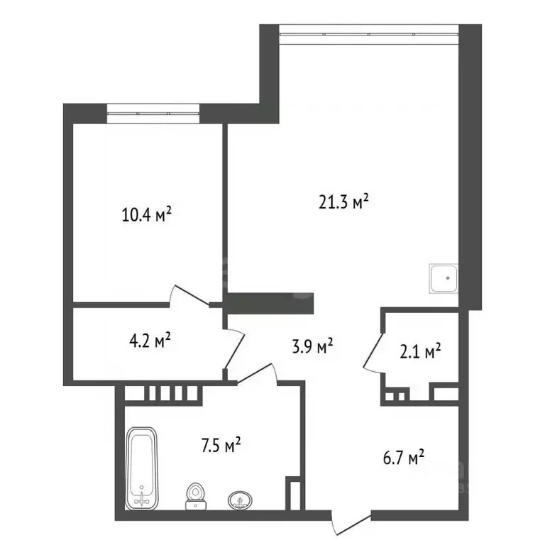 2-к кв. Красноярский край, Красноярск ул. Петра Подзолкова, 15Бк3 ... - Фото 2