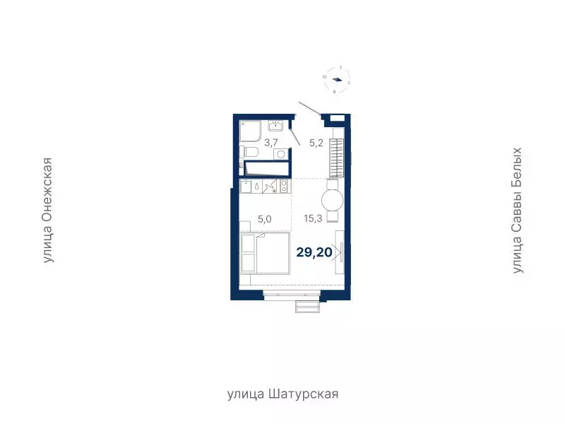 Квартира-студия: Екатеринбург, жилой район Южный, жилая экосистема ... - Фото 0
