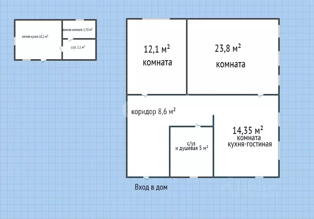 Дом в Адыгея, Майкоп Ростовская ул. (80 м) - Фото 2