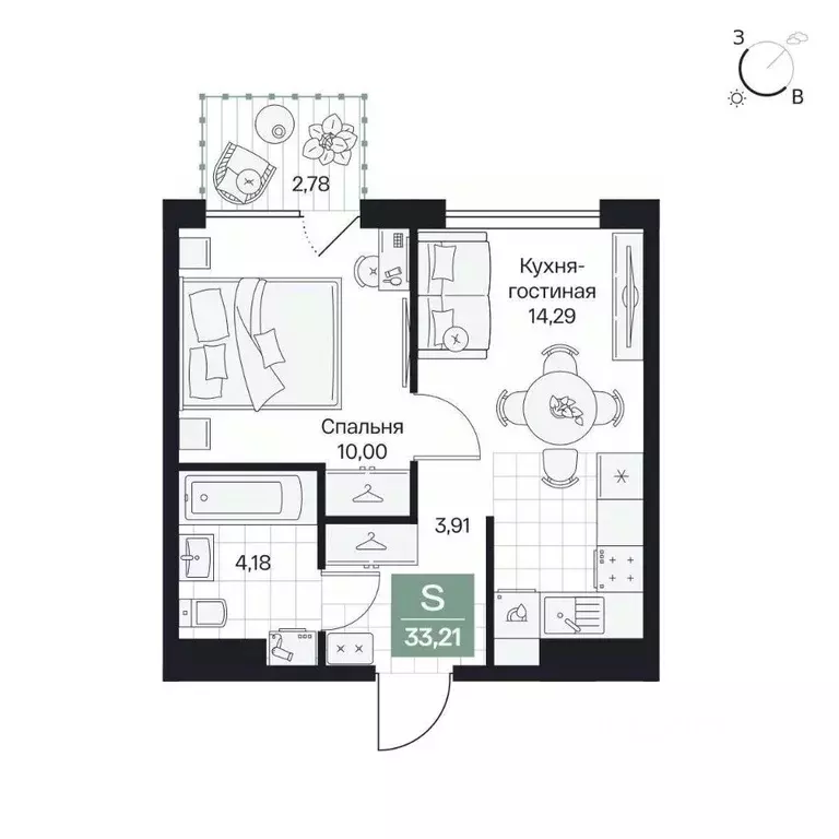 1-к кв. Волгоградская область, Волгоград просп. Имени В.И. Ленина, 59Г ... - Фото 1