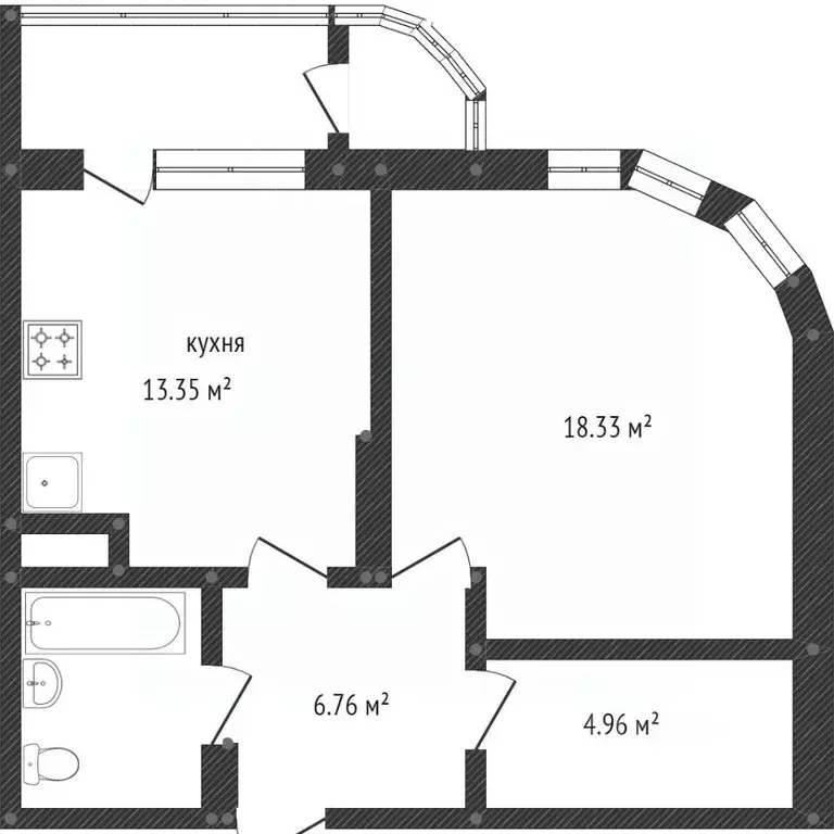 1-к кв. Ханты-Мансийский АО, Сургут ул. Мелик-Карамова, 4 (47.3 м) - Фото 1