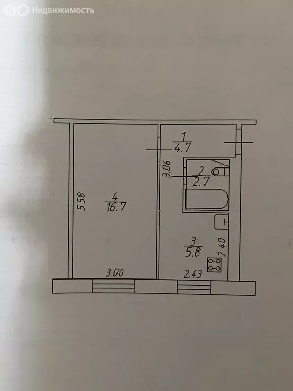 1-комнатная квартира: деревня Григорово, Центральная улица, 9 (29.9 м) - Фото 2