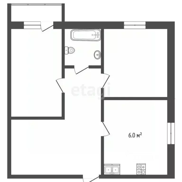2-к кв. Ростовская область, Таганрог ул. Розы Люксембург, 305 (46.0 м) - Фото 0