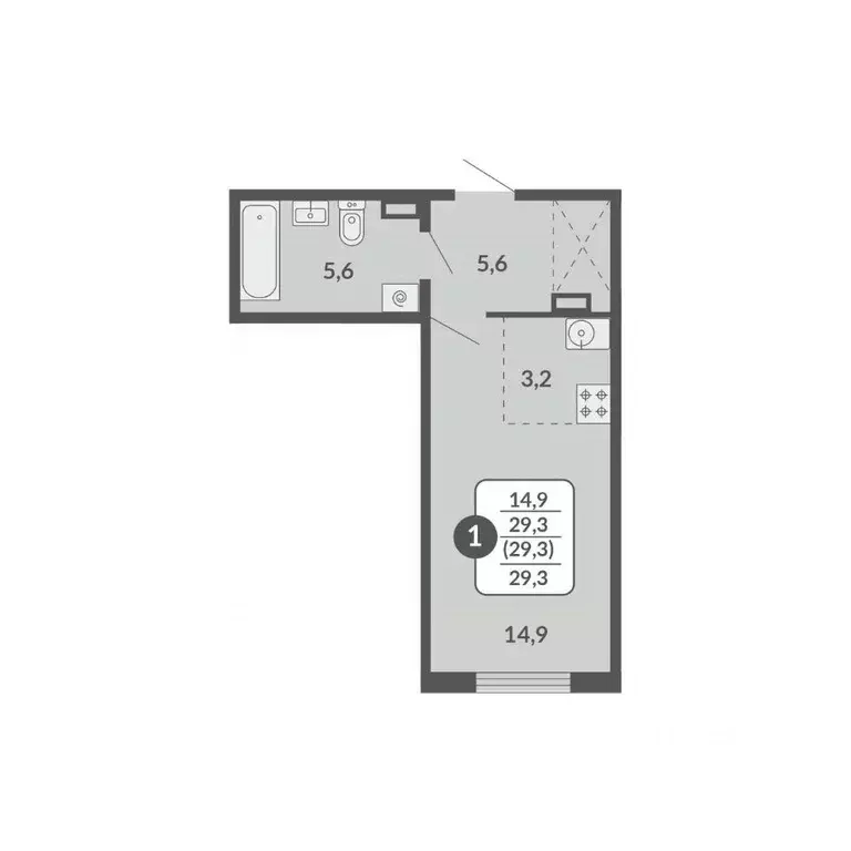 Студия Кировская область, Киров Нагорная ул., 14 (29.3 м) - Фото 0