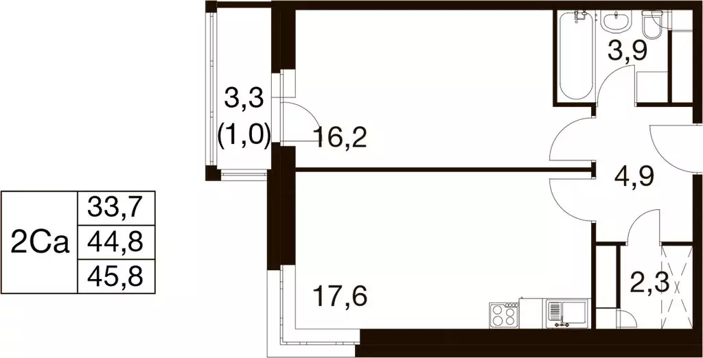 1-комнатная квартира: Балашиха, микрорайон Гагарина, Проектная улица, ... - Фото 1