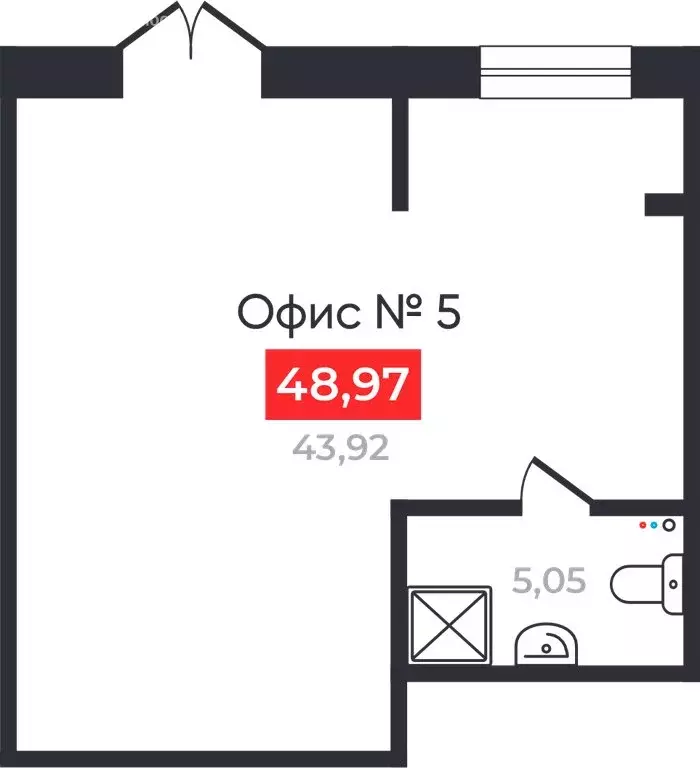 Офис (48.97 м) - Фото 2