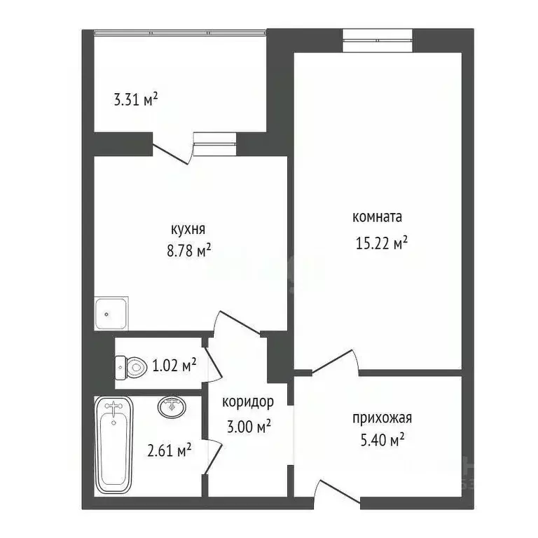 1-к кв. Красноярский край, Красноярск Нанжуль-Солнечный мкр, ул. ... - Фото 2