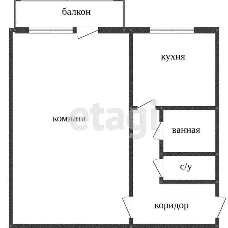Студия Свердловская область, Нижний Тагил ул. Некрасова, 3 (33.8 м) - Фото 2