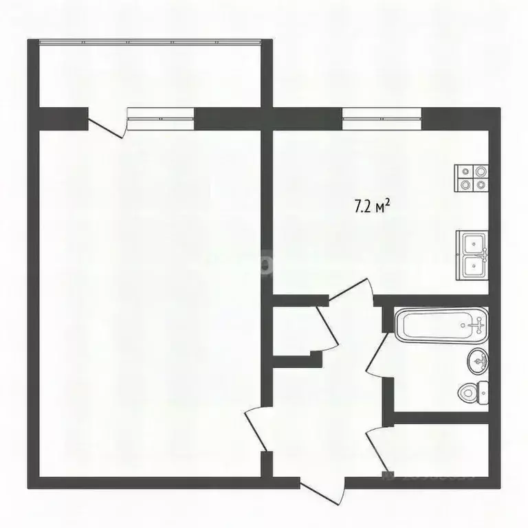 1-к кв. Севастополь ул. Генерала Жидилова, 26 (44.0 м) - Фото 2