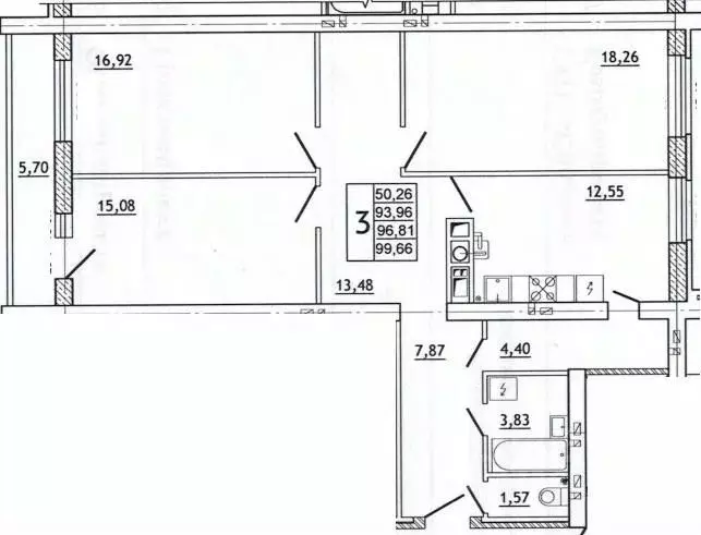 3-к кв. Смоленская область, Смоленск ул. Нахимова, 23А (99.5 м) - Фото 0