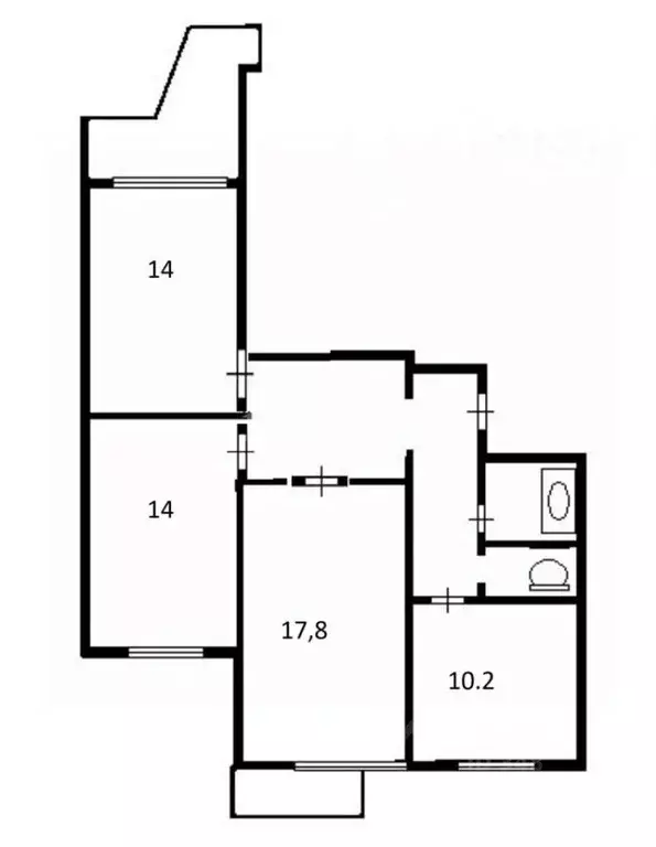 3-к кв. Москва Боровское ш., 45 (74.0 м) - Фото 1