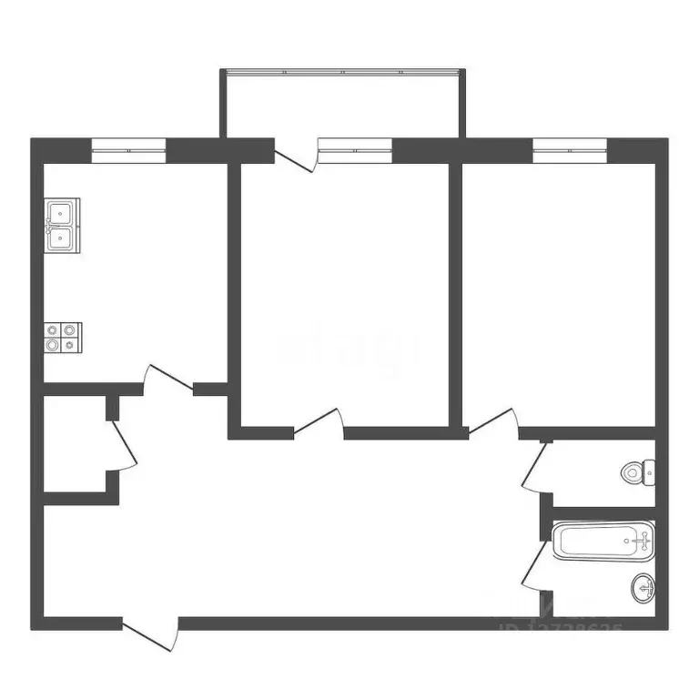 2-к кв. Калужская область, Калуга Карачевская ул., 19к2 (50.0 м) - Фото 2