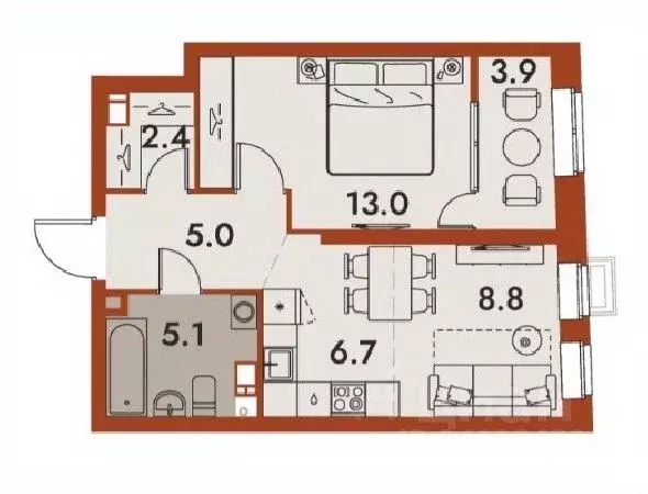 2-к кв. Нижегородская область, Нижний Новгород Ленгородок мкр, Первый ... - Фото 1