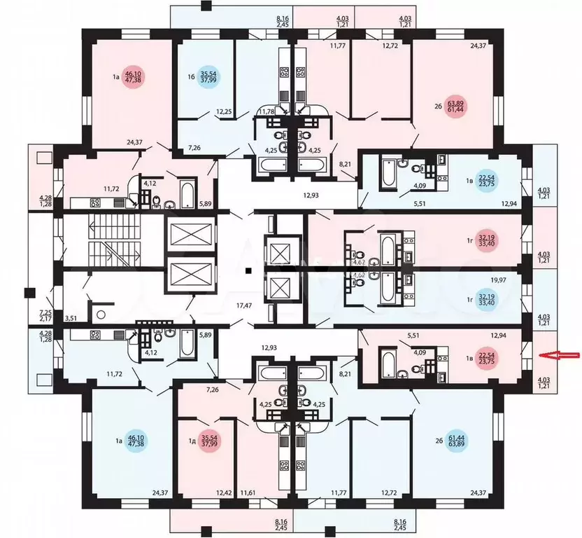 Квартира-студия, 23 м, 24/25 эт. - Фото 0
