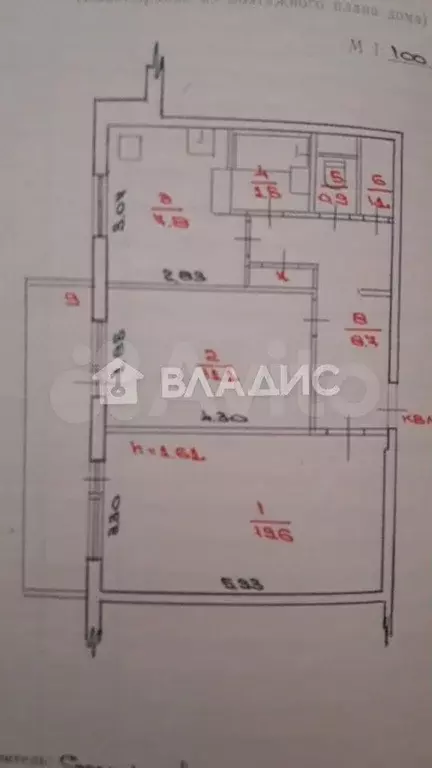2-к. квартира, 57,2 м, 2/9 эт. - Фото 0