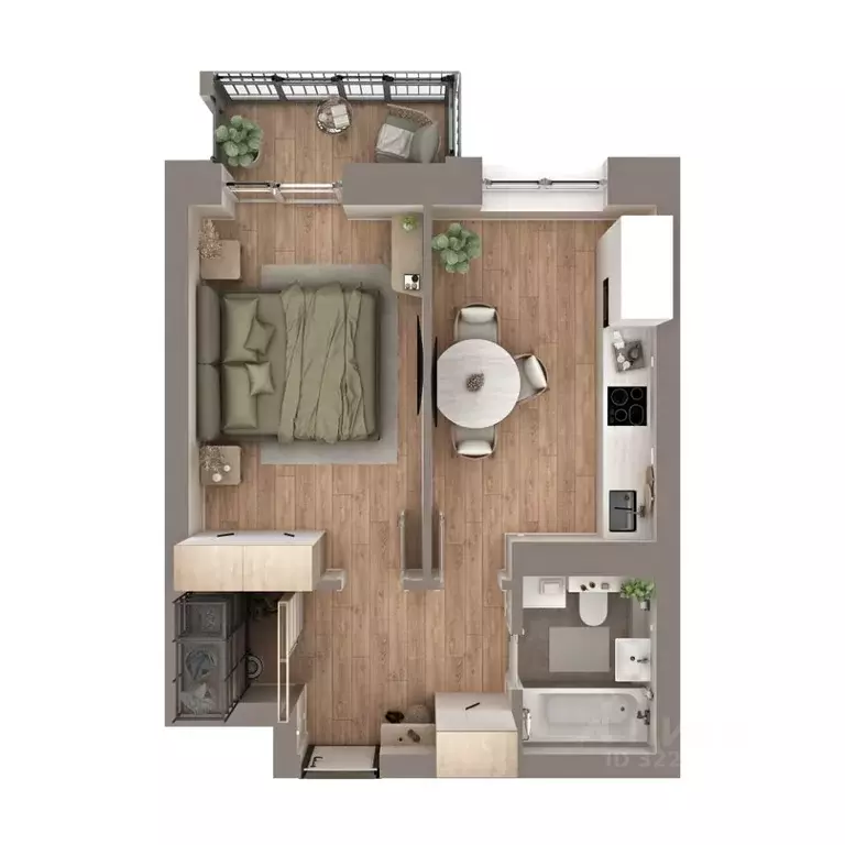 1-к кв. Пермский край, Пермь Парковый просп., 36В (38.9 м) - Фото 2