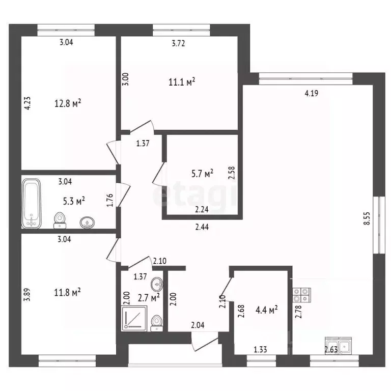 Дом в Московская область, Воскресенск городской округ, с. Михалево ул. ... - Фото 2