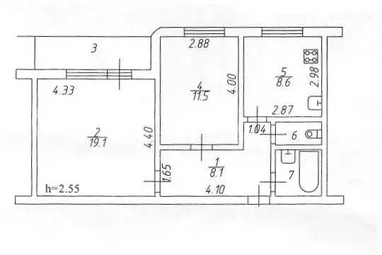 2-к кв. Московская область, Дубна Станционная ул., 20 (51.0 м) - Фото 0