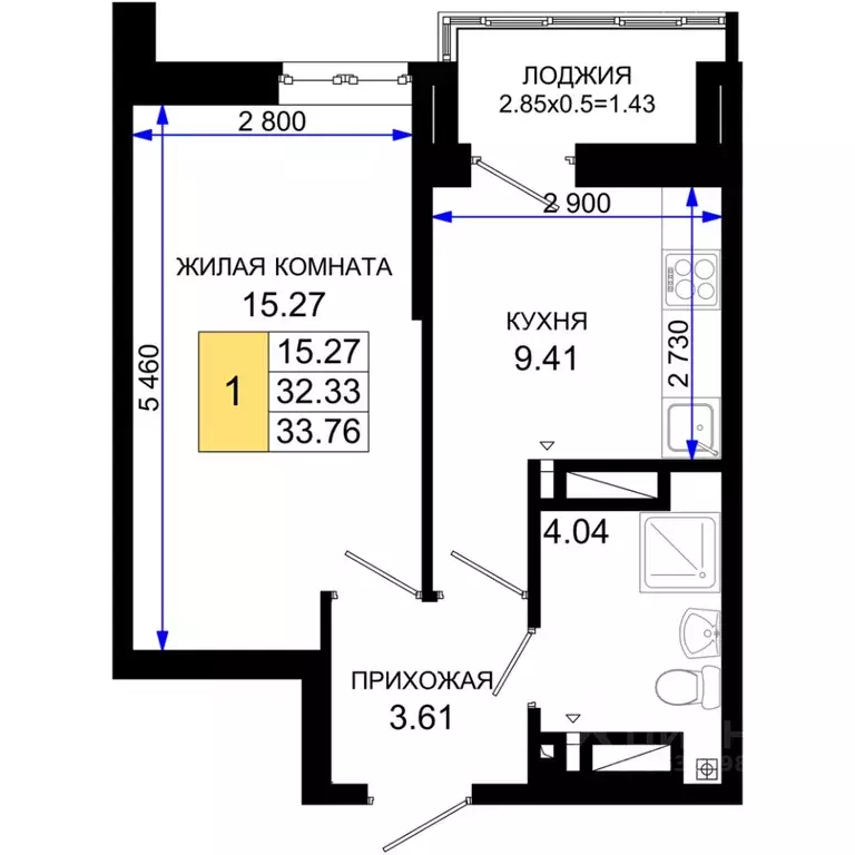 1-к кв. Ростовская область, Ростов-на-Дону Элеваторный пер., 6/2Б ... - Фото 0