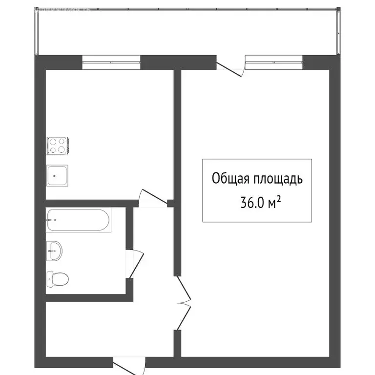 1-комнатная квартира: Томск, улица Дизайнеров, 11 (35 м) - Фото 0