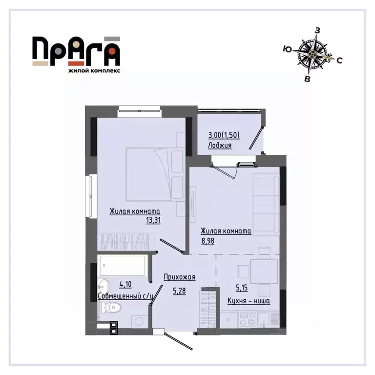 1-к кв. Удмуртия, Ижевск Комсомольская ул., 83 (38.26 м) - Фото 1