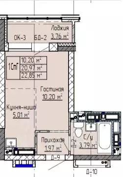 Студия Татарстан, Нижнекамск ул. Баки Урманче, 12 (22.85 м) - Фото 0