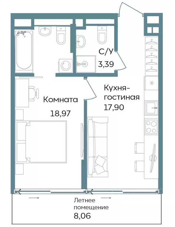1-к кв. Крым, Саки ул. Морская (48.32 м) - Фото 1