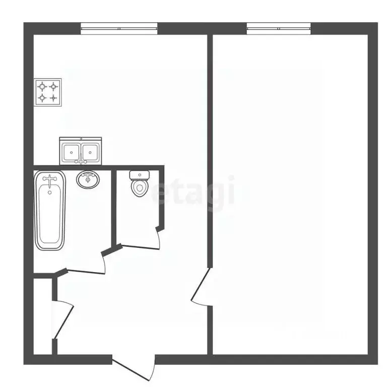 1-к кв. Санкт-Петербург Купчинская ул., 13К1 (29.0 м) - Фото 2