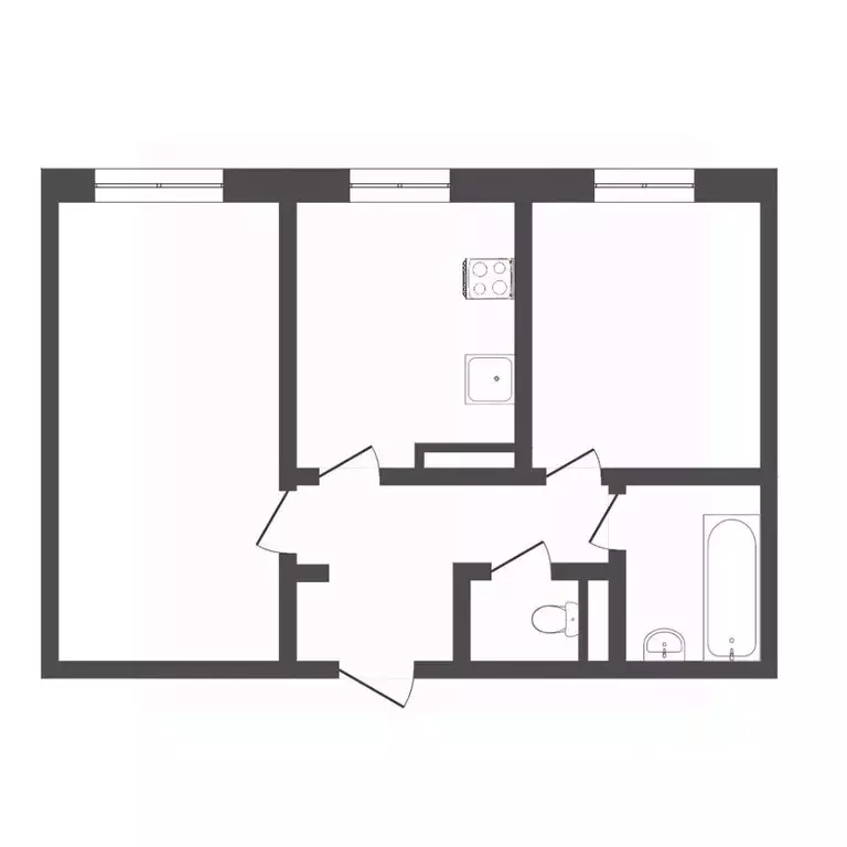 2-к кв. Тюменская область, Тюмень Ставропольская ул., 160 (52.7 м) - Фото 2