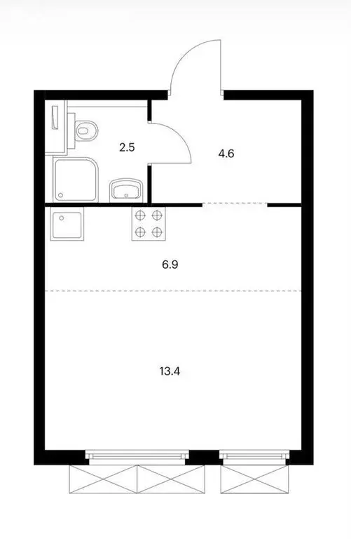 1-комнатная квартира: Москва, Очаковское шоссе, 5к4 (28 м) - Фото 0