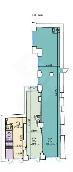 Помещение свободного назначения (41 м) - Фото 2