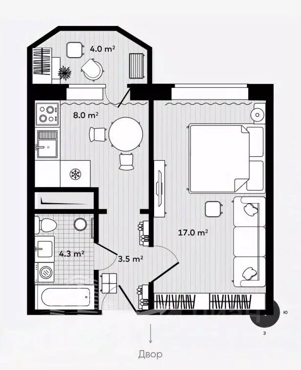 1-к кв. Приморский край, Надеждинский район, пос. Тавричанка Парковая ... - Фото 1