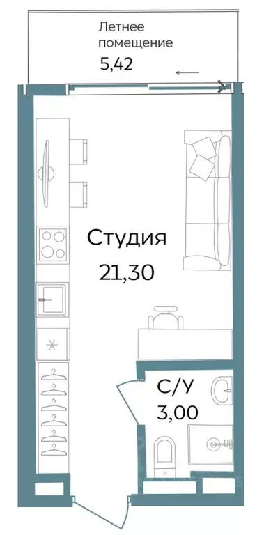 Студия Крым, Саки  (29.72 м) - Фото 1