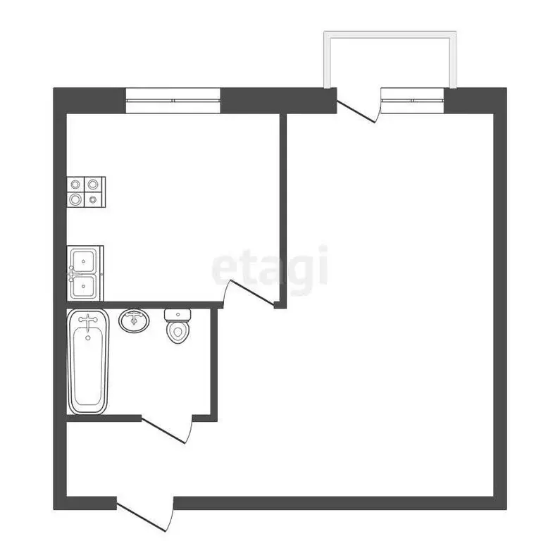 1-комнатная квартира: Мичуринск, Липецкое шоссе, 99 (30.8 м) - Фото 1