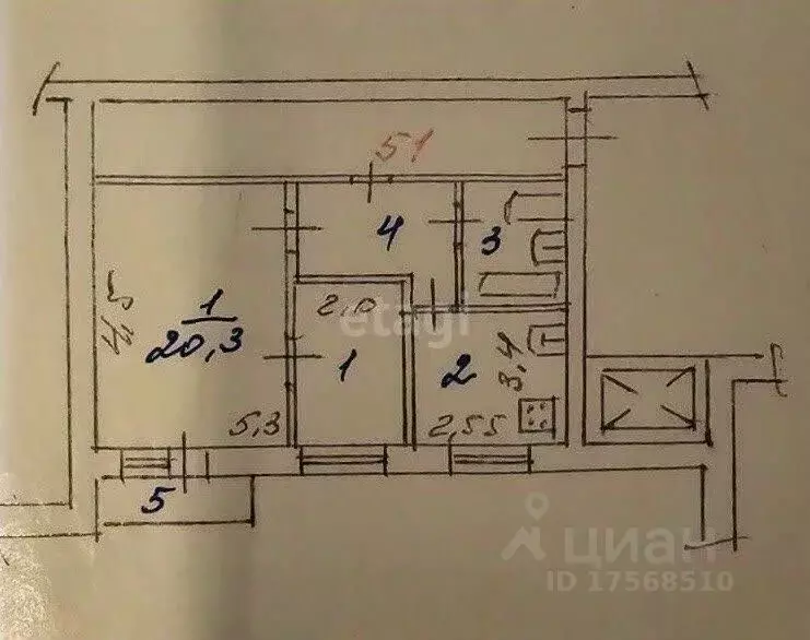 1-к кв. Пензенская область, Пенза ул. Кулибина, 15 (35.2 м) - Фото 1