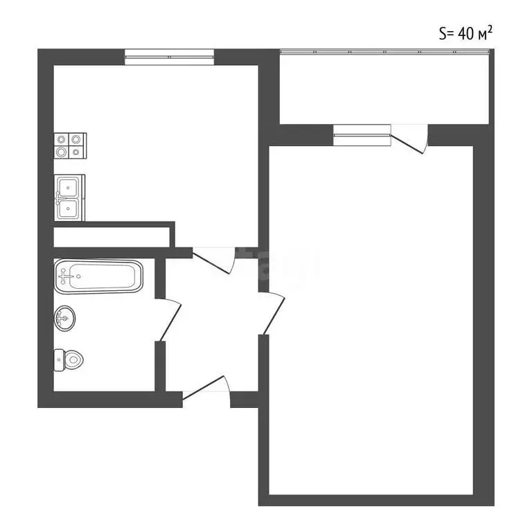 1-комнатная квартира: Санкт-Петербург, улица Тамбасова, 13к3 (40 м) - Фото 1