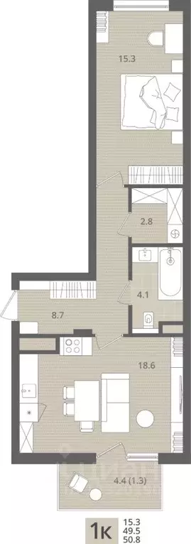 1-к кв. Калининградская область, Пионерский пос. Рыбное, Мо ре жилой ... - Фото 1