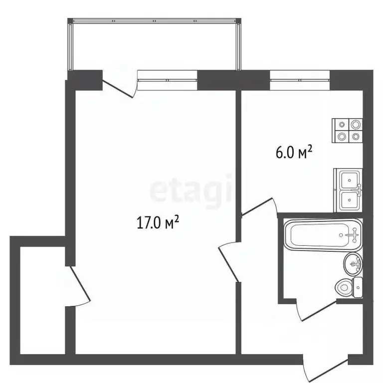 1-к кв. Вологодская область, Вологда Козленская ул., 95 (30.6 м) - Фото 2