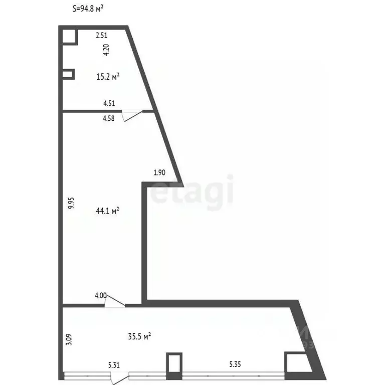 Офис в Тюменская область, Тюмень ул. Республики, 164с2 (95 м) - Фото 1