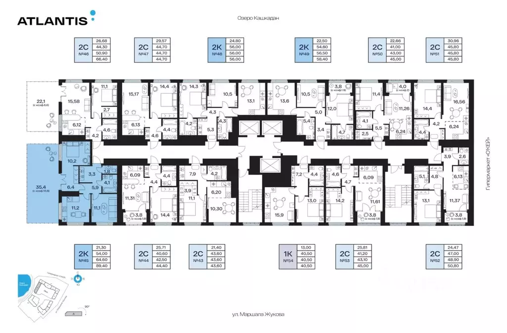 2-к кв. Башкортостан, Уфа Сипайлово жилрайон, Атлантис жилой комплекс ... - Фото 2