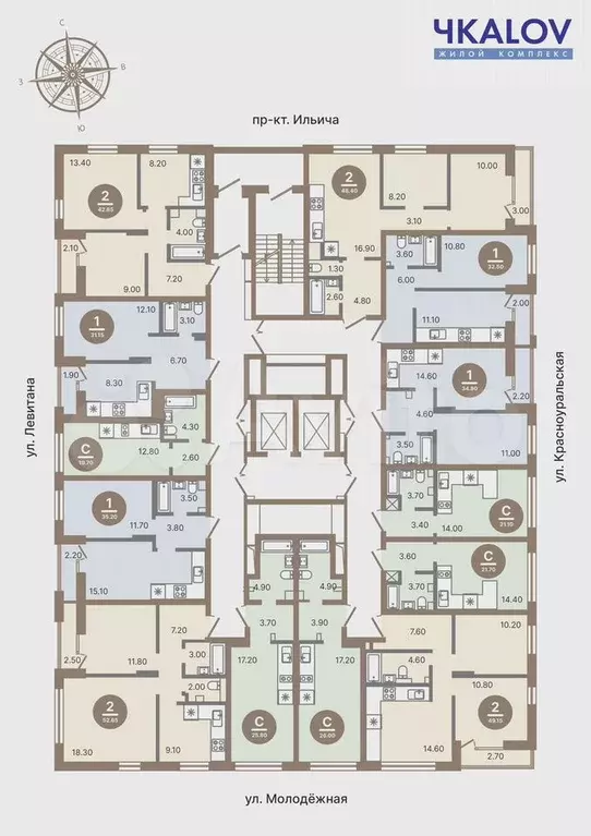 Квартира-студия, 26 м, 2/18 эт. - Фото 1