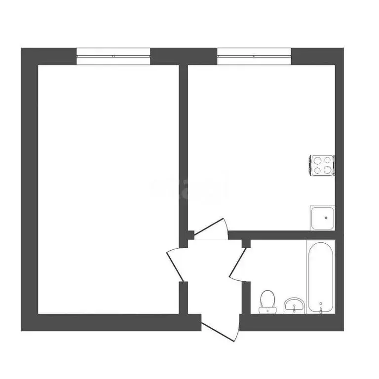 1-комнатная квартира: Вологда, Рабочая улица, 13 (31 м) - Фото 1