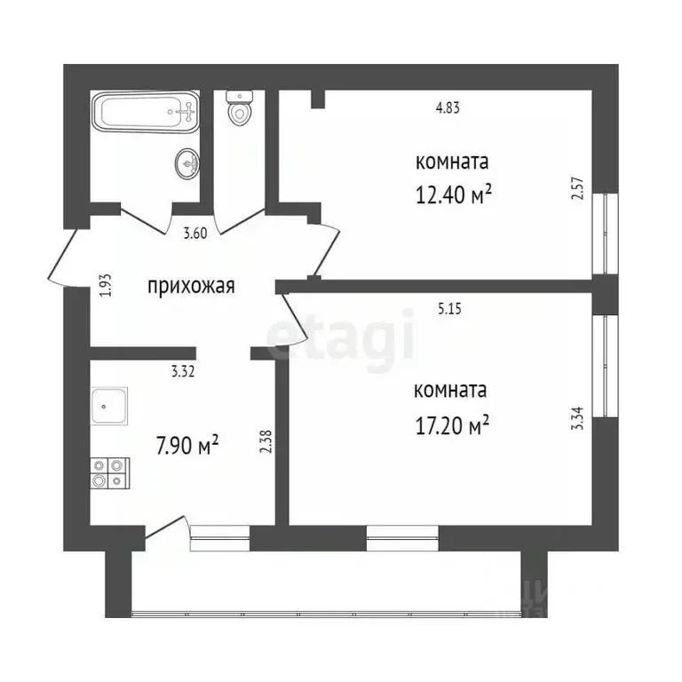2-к кв. Тюменская область, Тюмень Широтная ул., 23 (48.8 м) - Фото 2