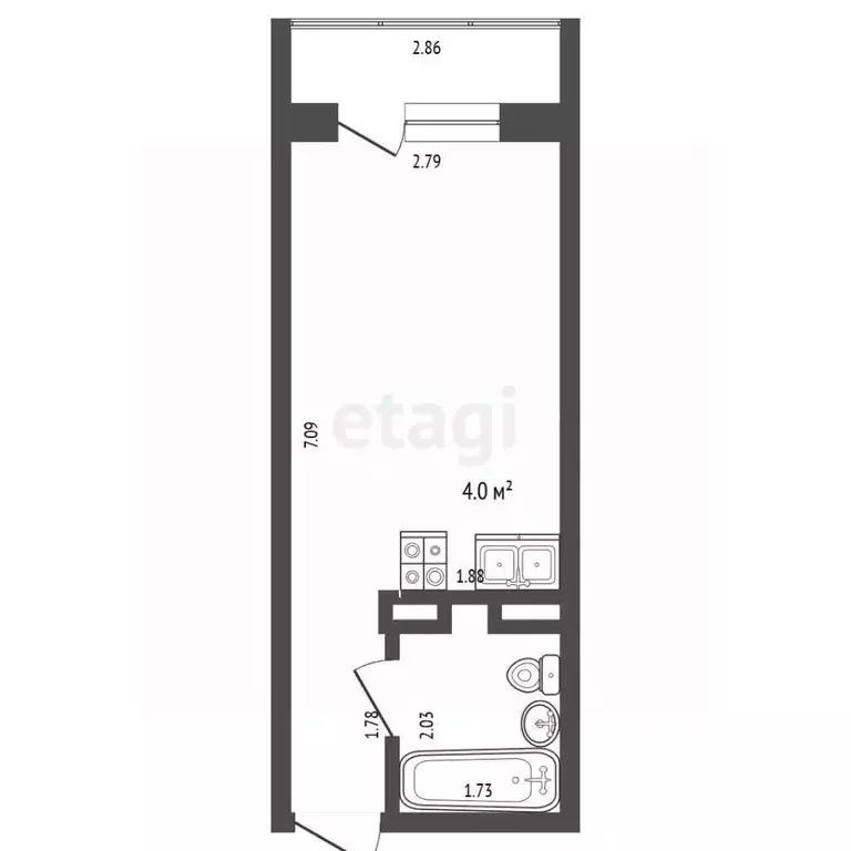 Студия Самарская область, Самара просп. Кирова, 71 (18.9 м) - Фото 2