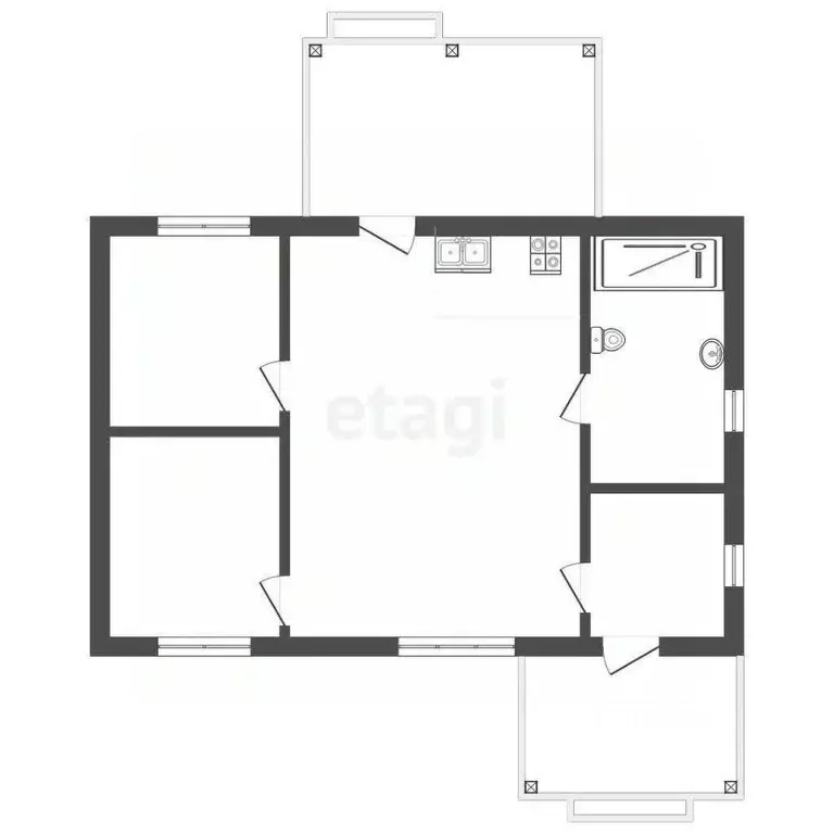 Дом в Тюменская область, Нижнетавдинский муниципальный округ, ... - Фото 1