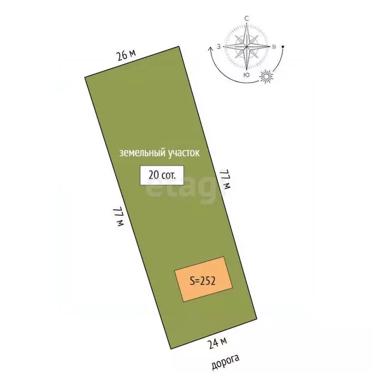 Дом в Мордовия, с. Лямбирь ул. Гагарина, 67 (100 м) - Фото 1